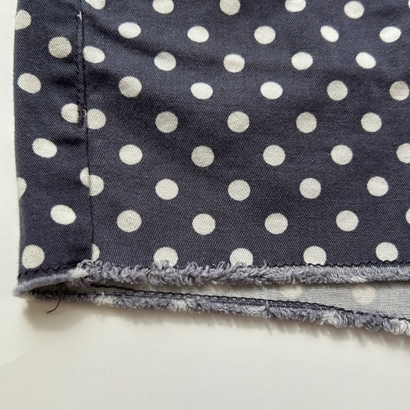 Lauren Conrad Blue and White Polka Dot Jean Shorts Frayed Hem 4 - Picture 8 of 12